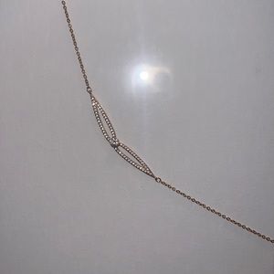 Gold Faux Diamond and Rhinestone Necklace